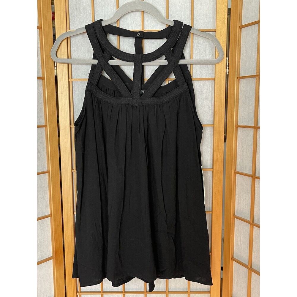 Doe & Rae Strappy Swing Tank Black size Medium NWT